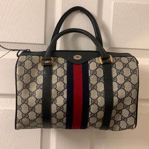 Vintage Gucci accessory collection navy blue